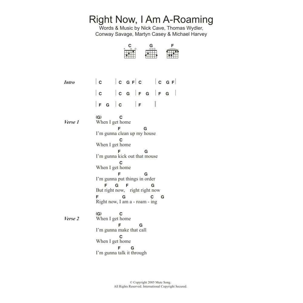 Right Now I'm A-Roaming