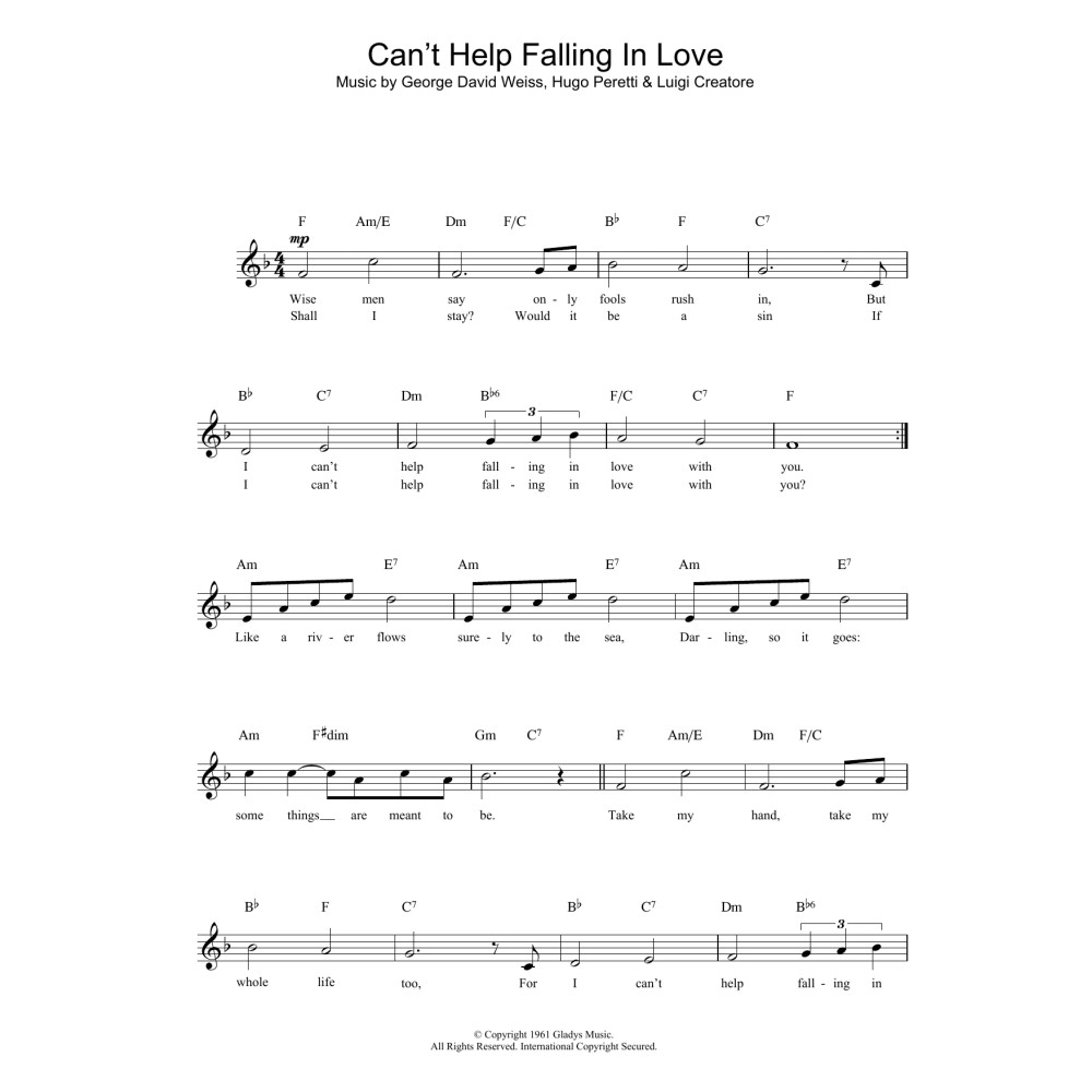 Can't Help Falling In Love
