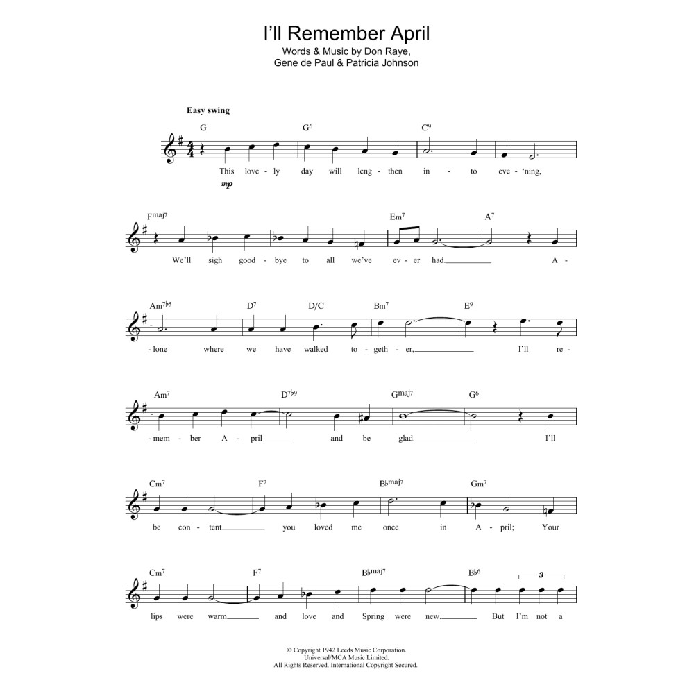 I'll Remember April