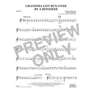 Grandma Got Run Over by a Reindeer - Violin 2