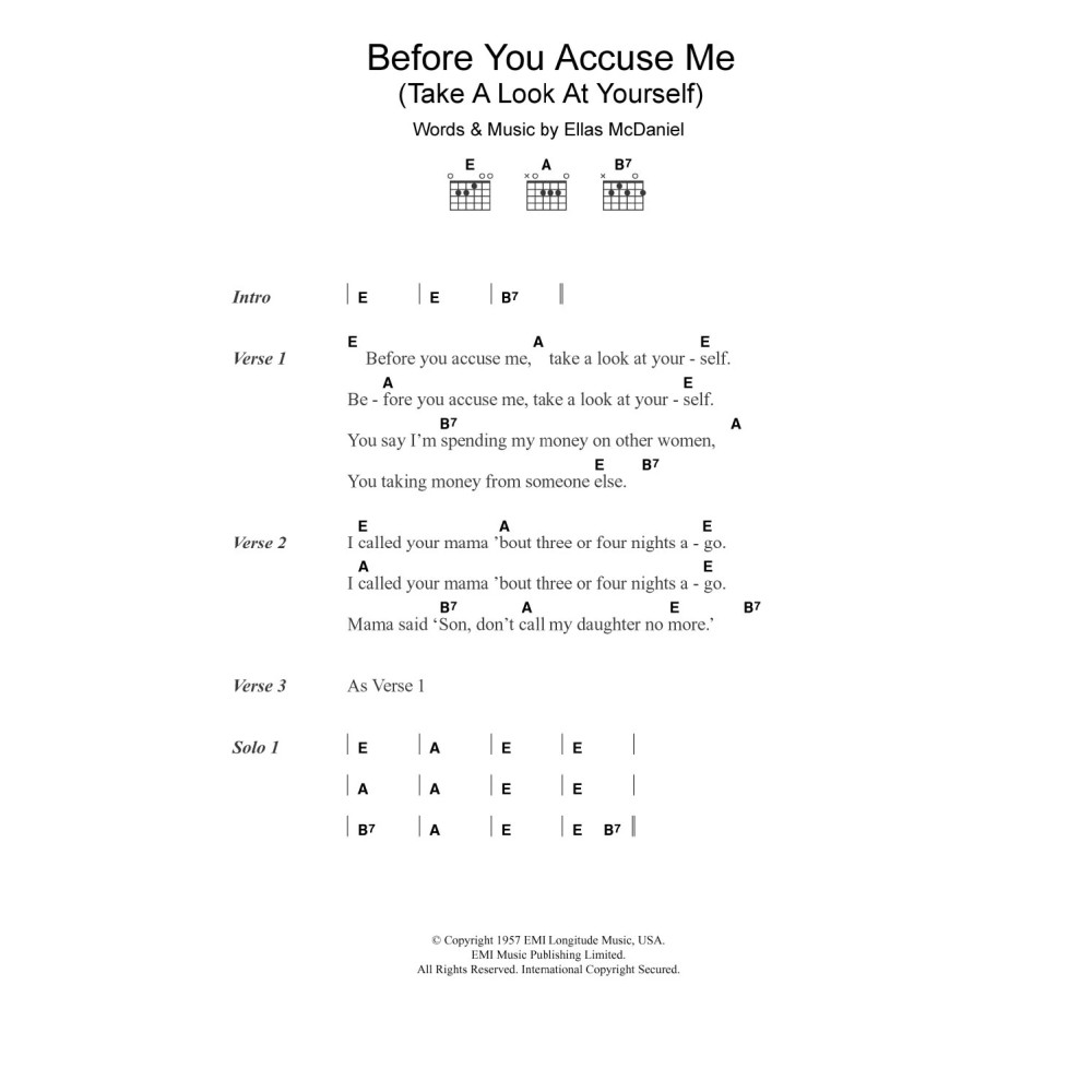 Before You Accuse Me (Take A Look At Yourself)