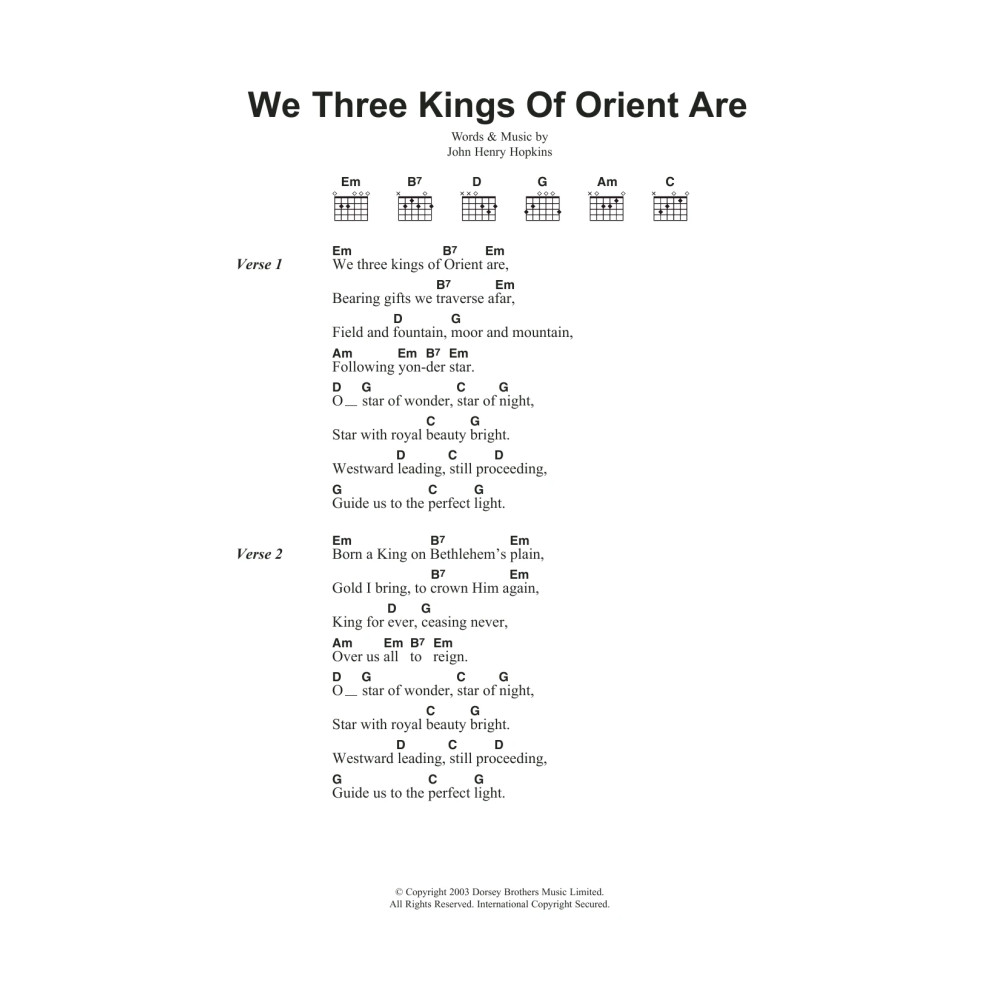 We Three Kings Of Orient Are