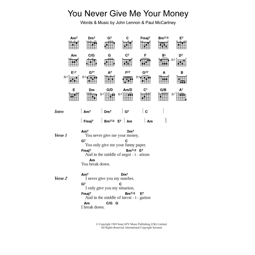 You Never Give Me Your Money