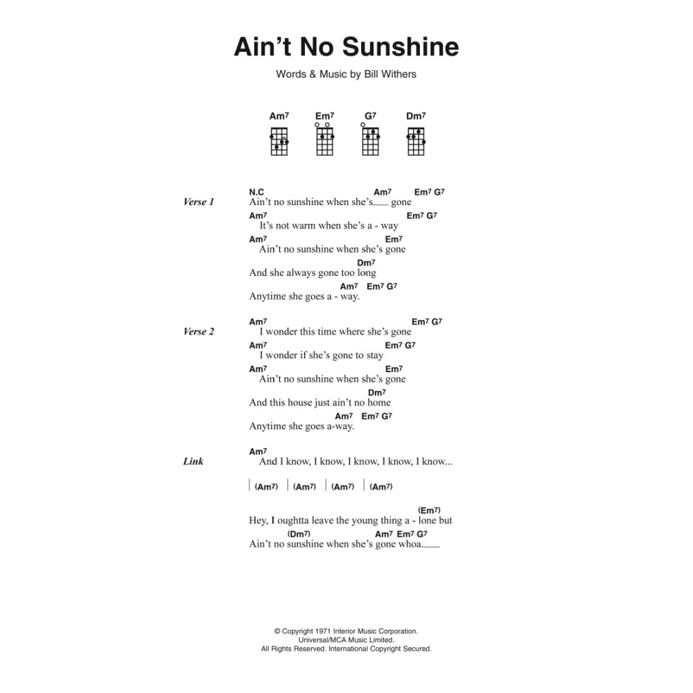 Ain't No Sunshine