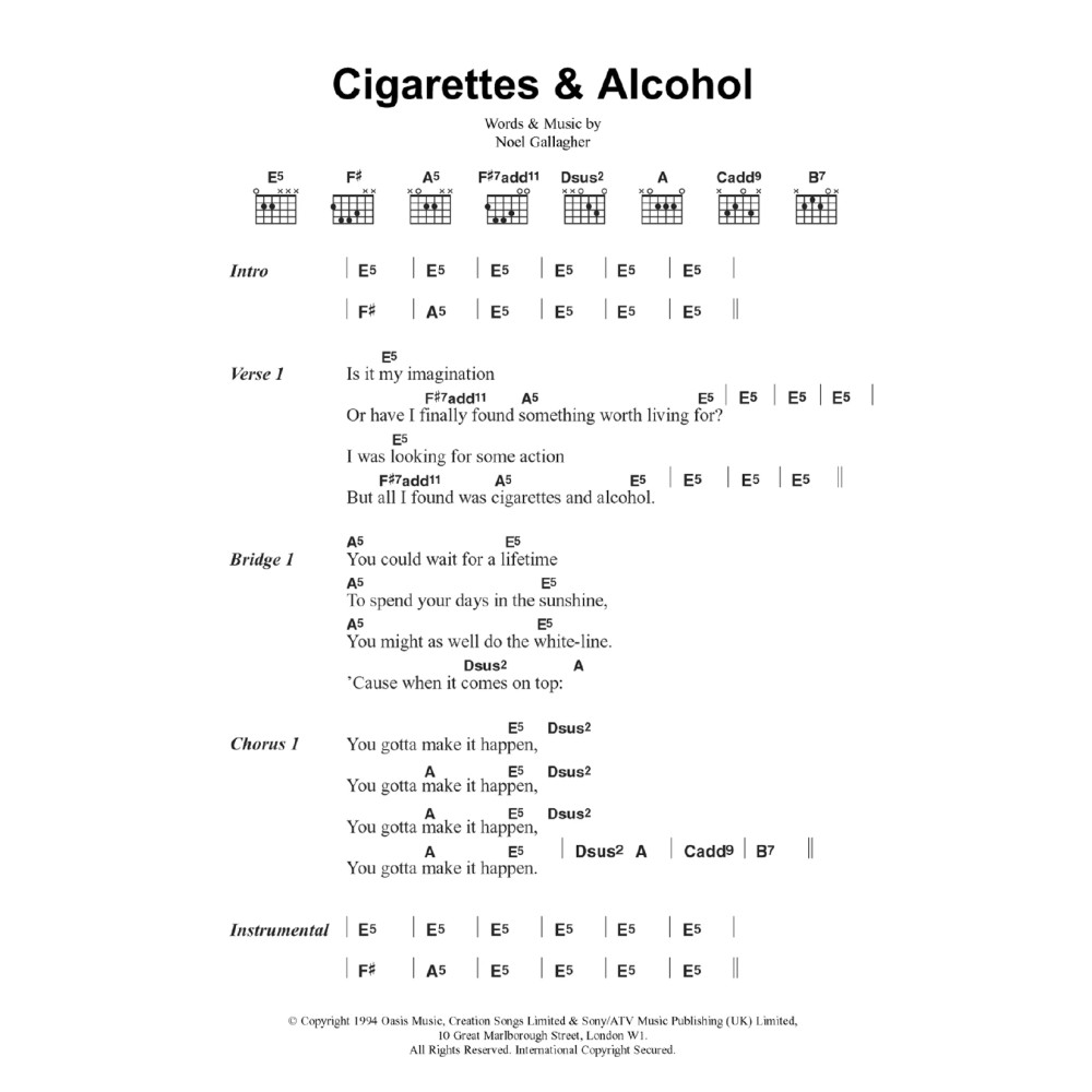 Cigarettes and Alcohol