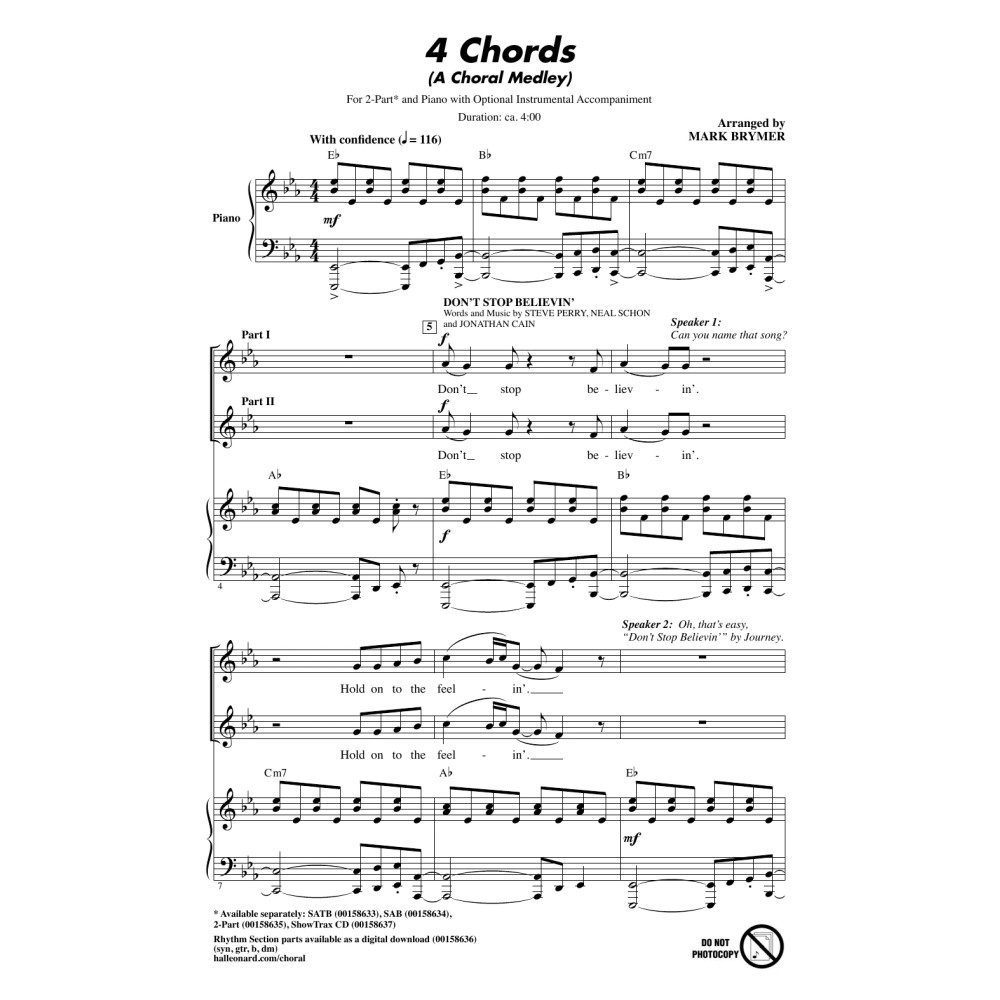 4 Chords (A Choral Medley)