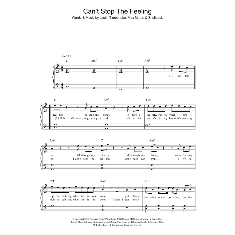 Can't Stop The Feeling
