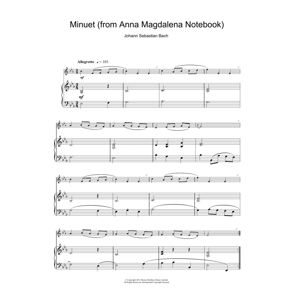 Minuet in G Major (from The Anna Magdalena Notebook)