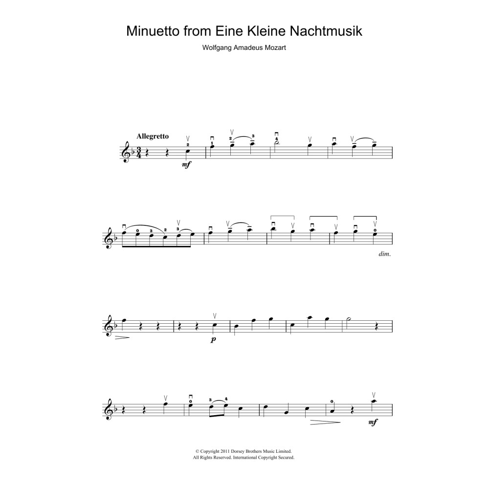 Minuetto from Eine Kleine Nachtmusik K525