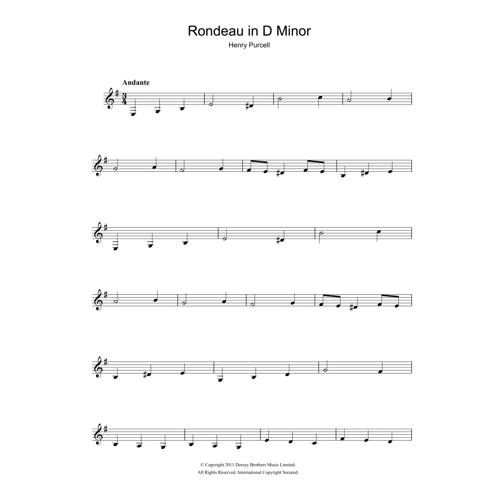 Rondeau in D Minor (from Abdelazer)