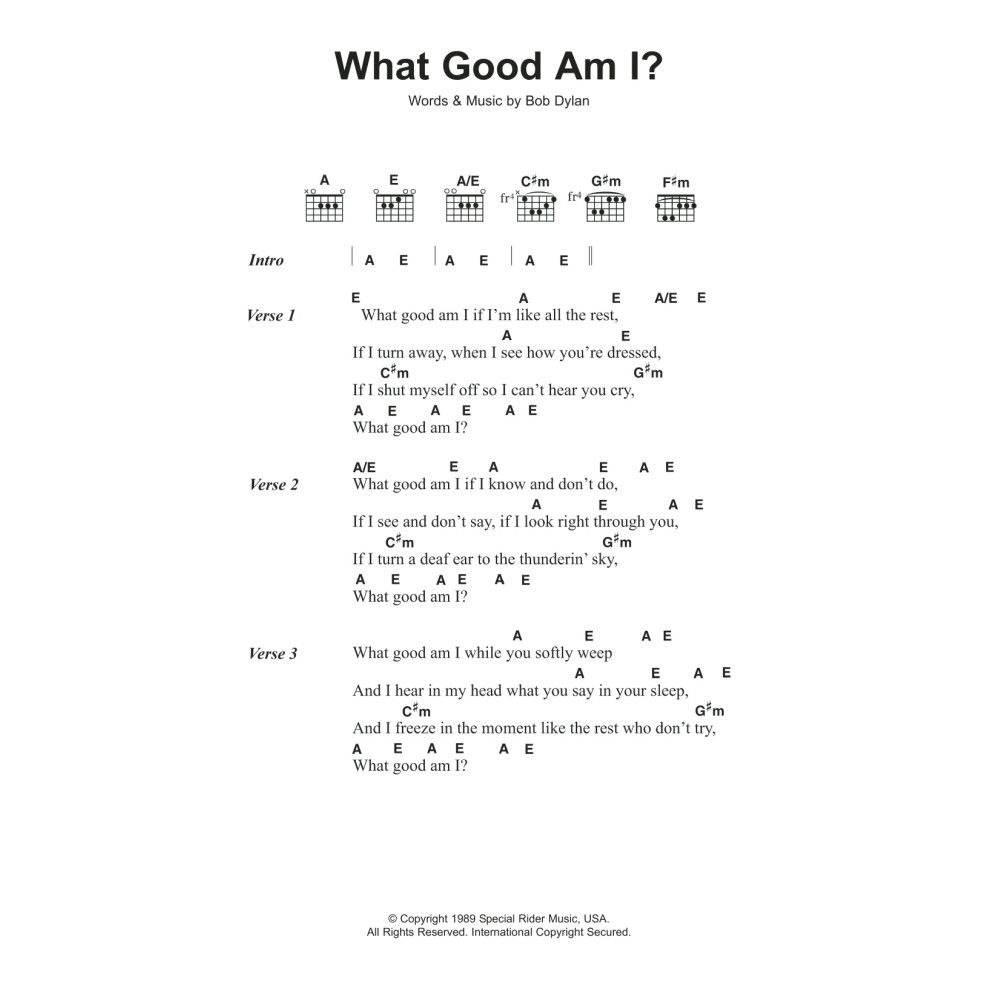 What Good Am I?