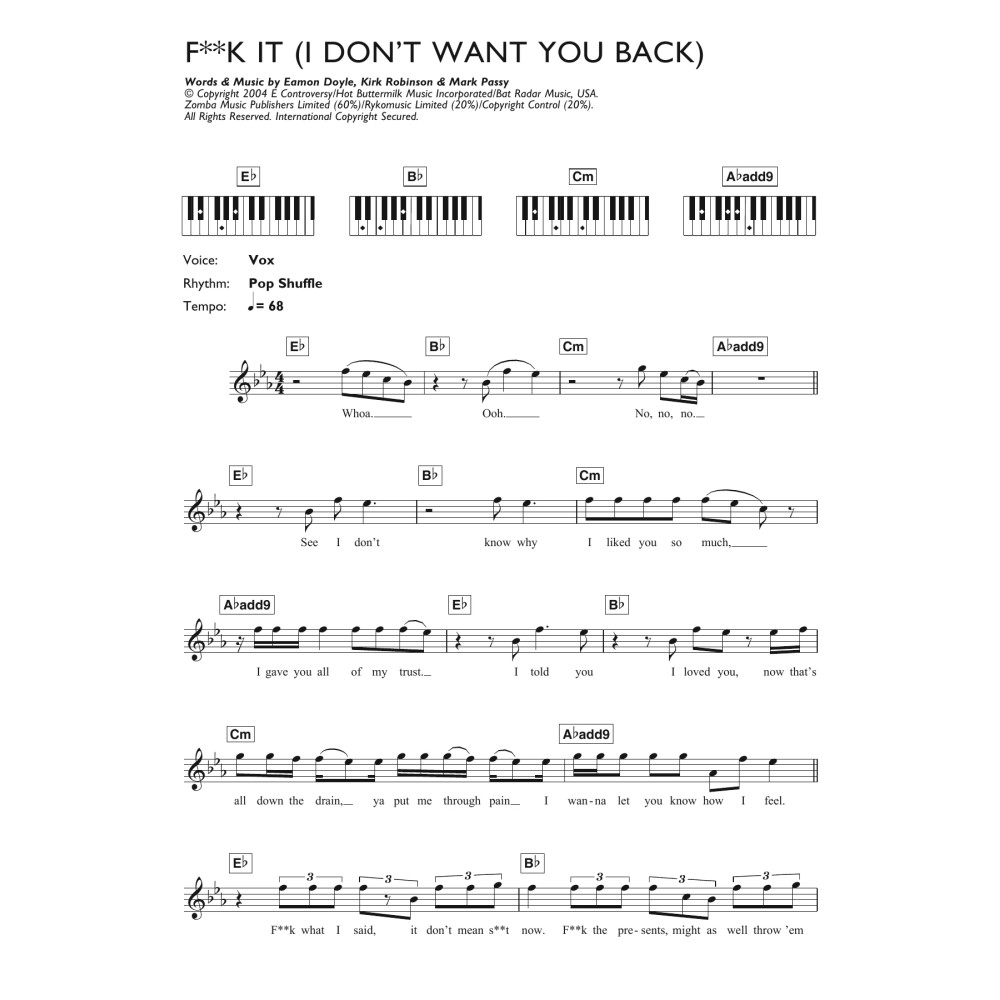 Fuck It (I Don't Want You Back)