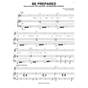 Be Prepared (from The Lion King: Broadway Musical)