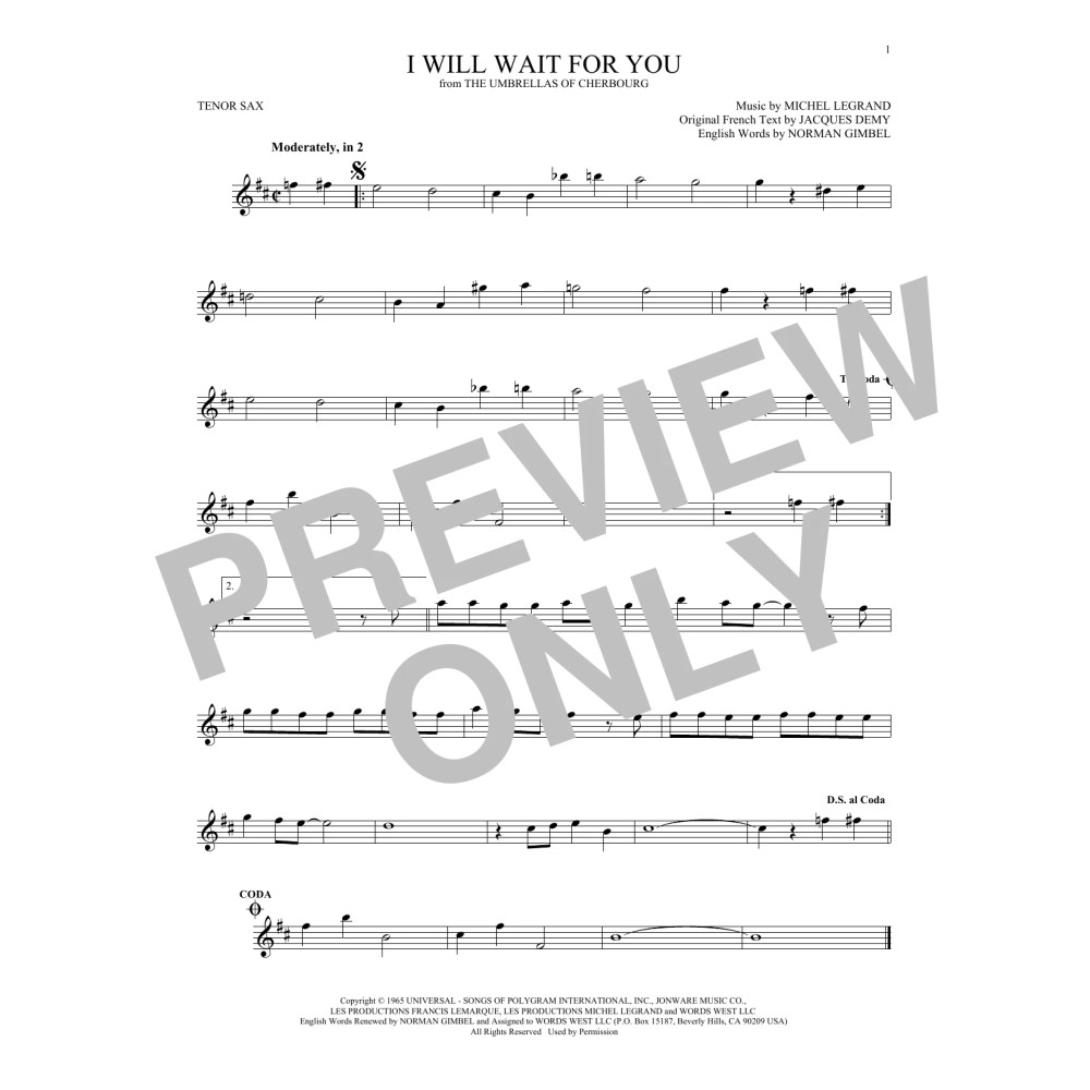 I Will Wait For You