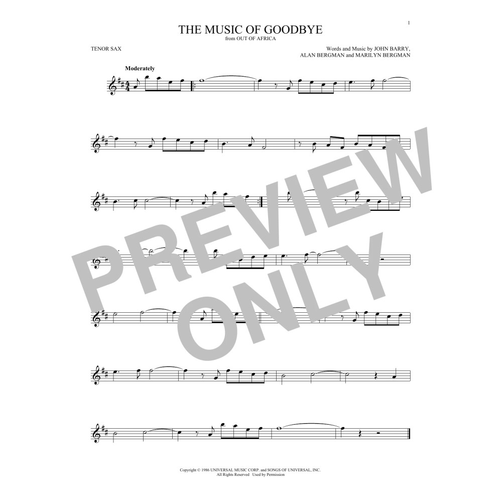 The Music Of Goodbye