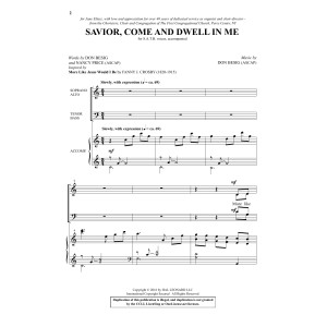 Savior, Come And Dwell In Me