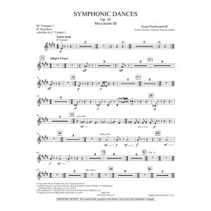 Symphonic Dances, Op.45 - Bb Trumpet Parts - Digital Only - Bb Trumpet 3 (sub. C Tpt. 3)