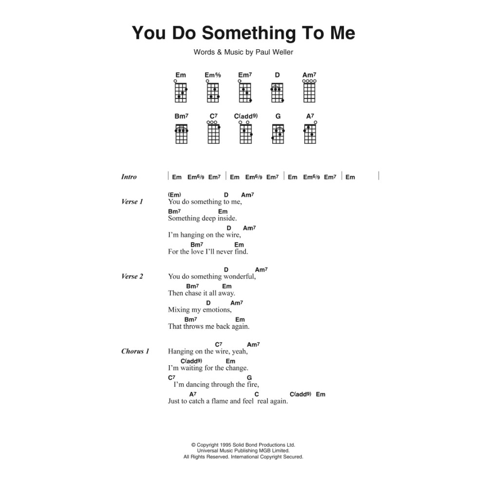 You Do Something To Me