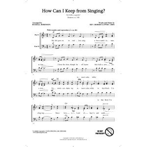 How Can I Keep From Singing?