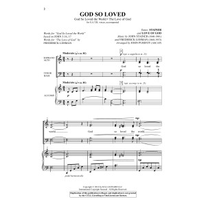 God So Loved (With "God So Loved The World" And "The Love Of God")