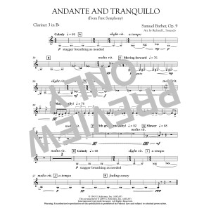 Andante and Tranquillo (from First Symphony) - Bb Clarinet 3
