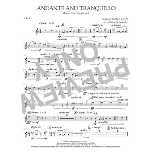 Andante and Tranquillo (from First Symphony) - Oboe