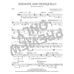 Andante and Tranquillo (from First Symphony) - Tuba