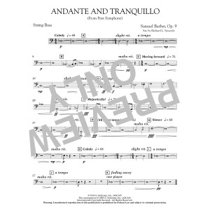 Andante and Tranquillo (from First Symphony) - String Bass