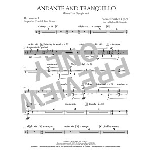 Andante and Tranquillo (from First Symphony) - Percussion 1