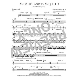 Andante and Tranquillo (from First Symphony) - Percussion 2