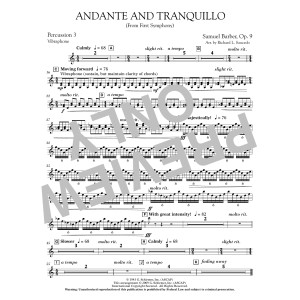 Andante and Tranquillo (from First Symphony) - Percussion 3
