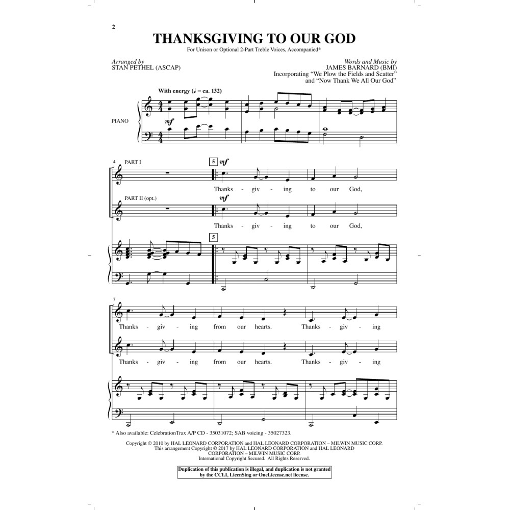 Thanksgiving To Our God