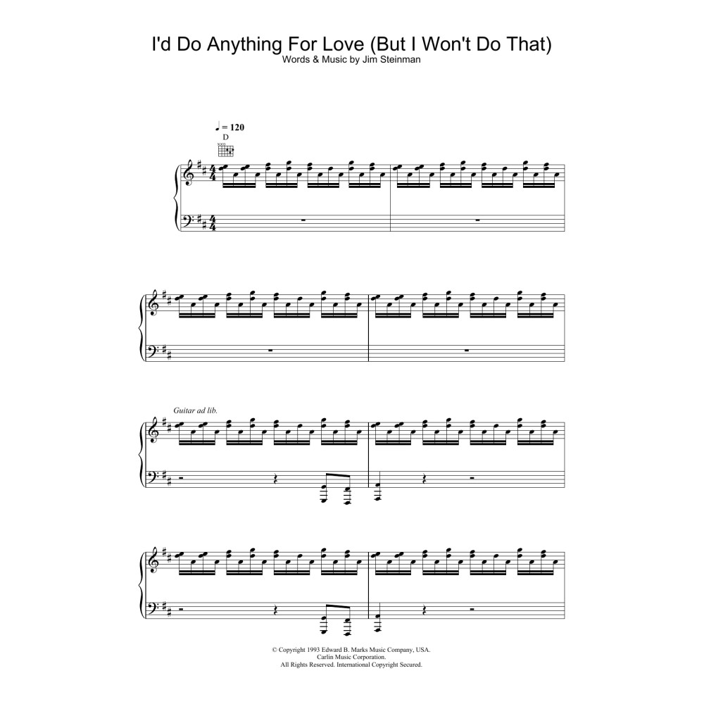 I'd Do Anything For Love (But I Won't Do That)