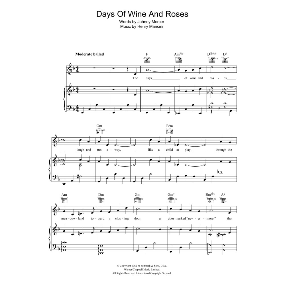 Days Of Wine And Roses