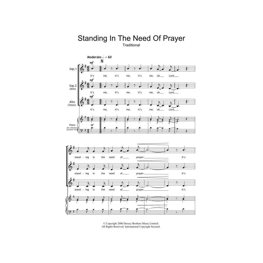 Standing In The Need Of Prayer (arr. Barrie Carson Turner)