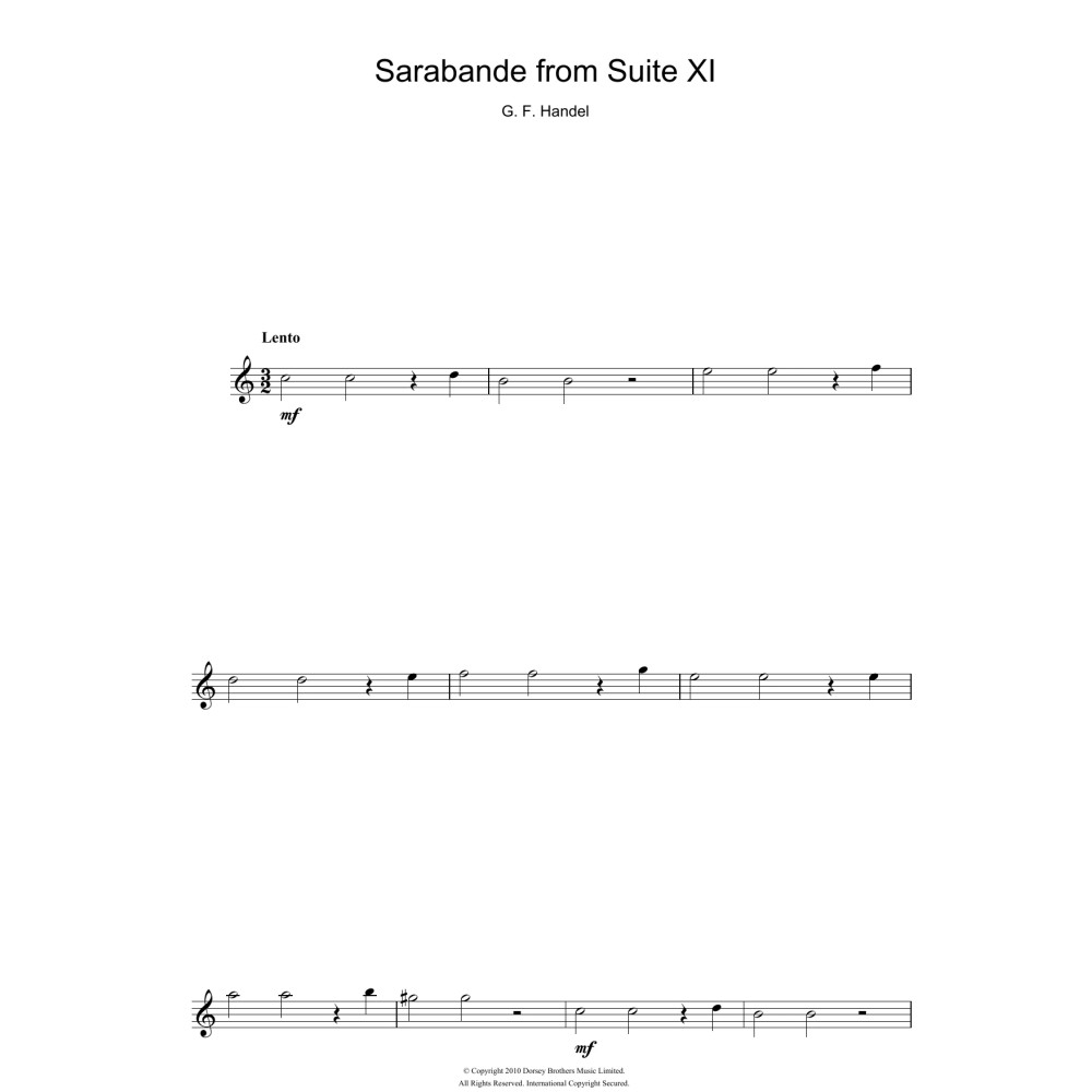 Sarabande (from Suite XI)