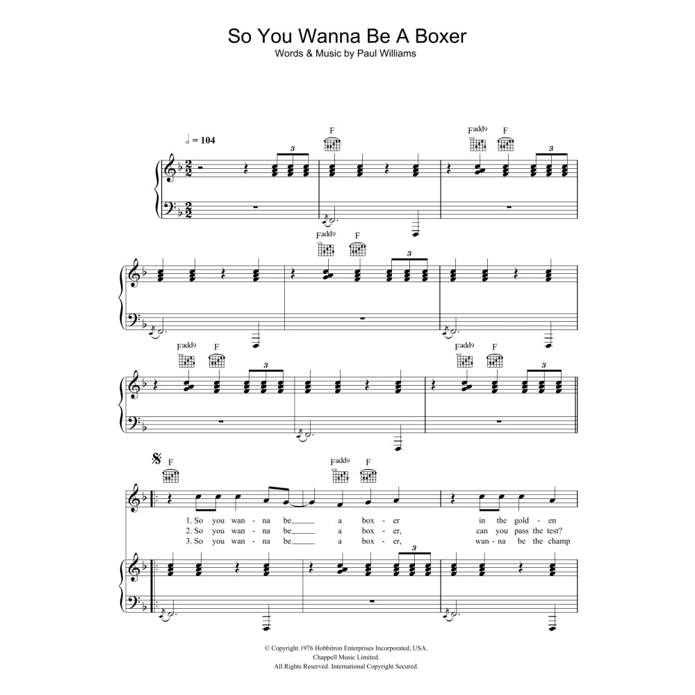 So You Wanna Be A Boxer (from Bugsy Malone)