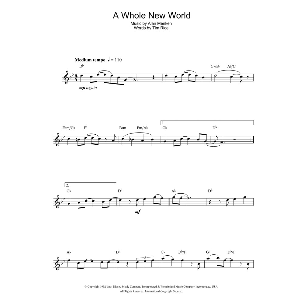 A Whole New World (from Aladdin)