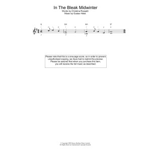 In The Bleak Midwinter