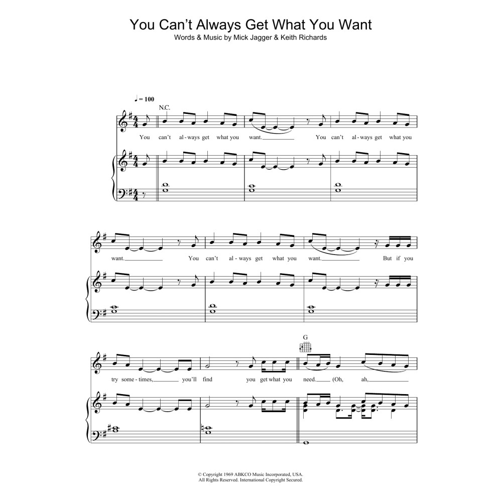 You Can't Always Get What You Want