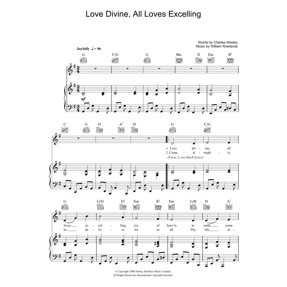 Love Divine, All Loves Excelling