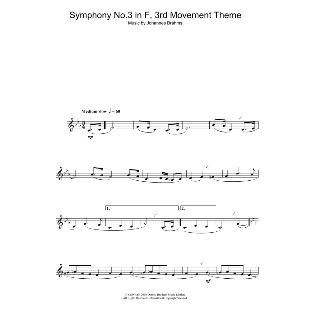 Symphony No. 3 In F Major (3rd movement: Poco allegretto)