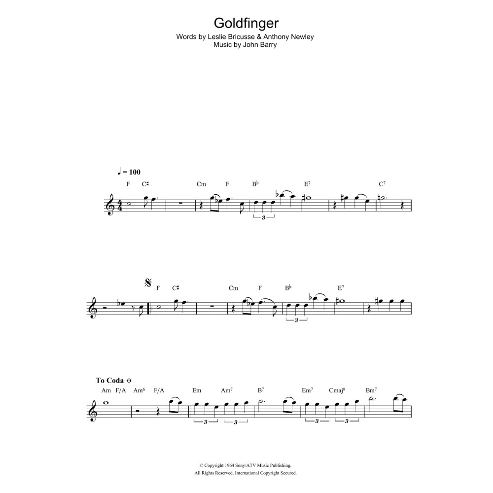 Goldfinger (from James Bond: 'Goldfinger')