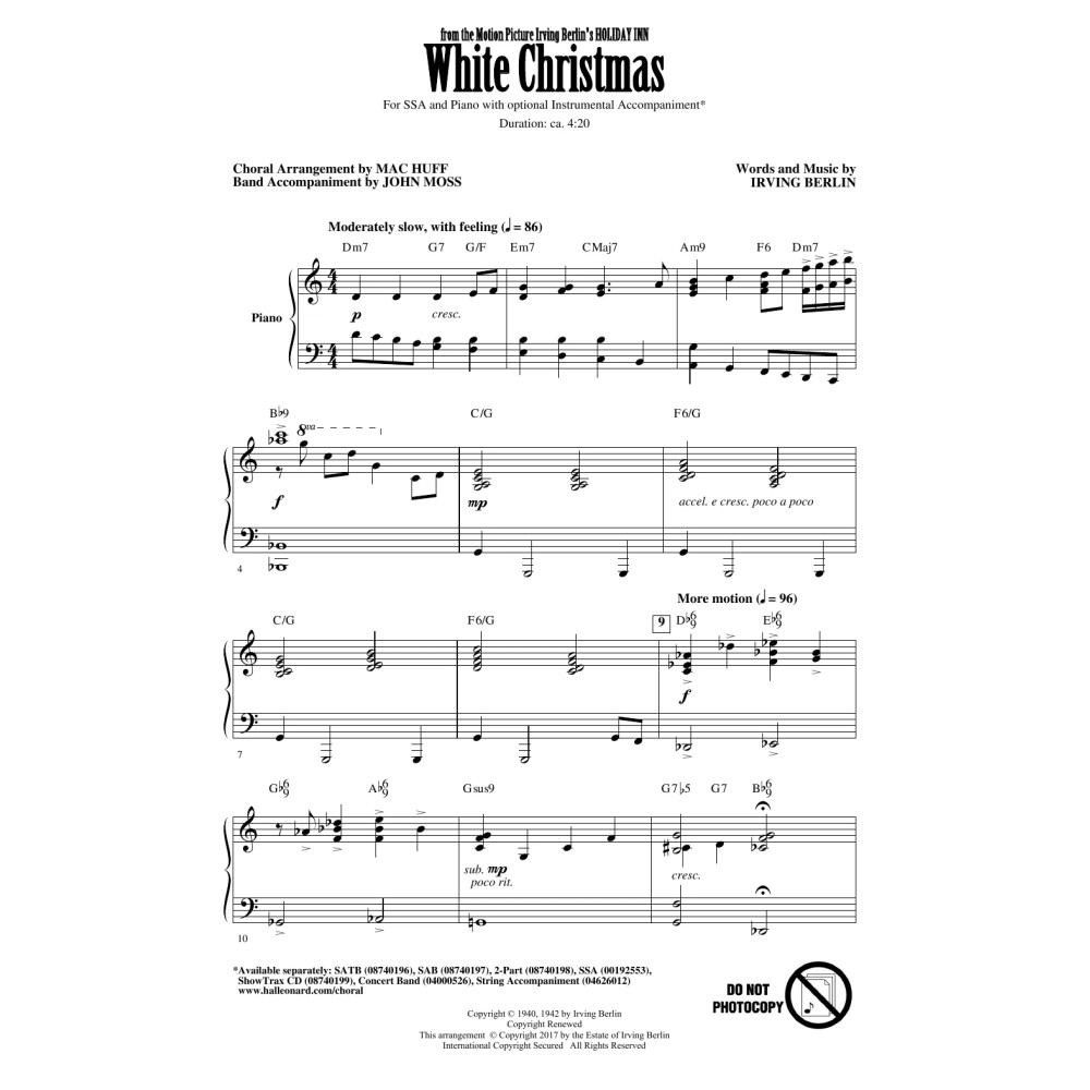 White Christmas (arr. Mac Huff)