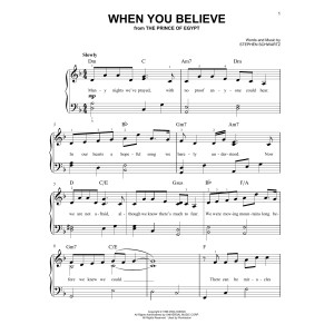 When You Believe (from The Prince Of Egypt)