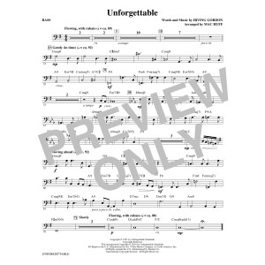 Unforgettable (arr. Mac Huff) - Bass