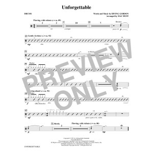 Unforgettable (arr. Mac Huff) - Drums