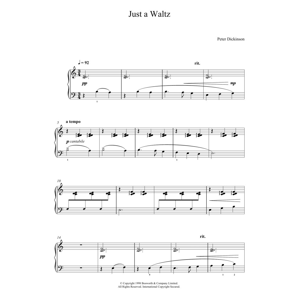 Just A Waltz (From 'Eight Very Easy Pieces For Piano')