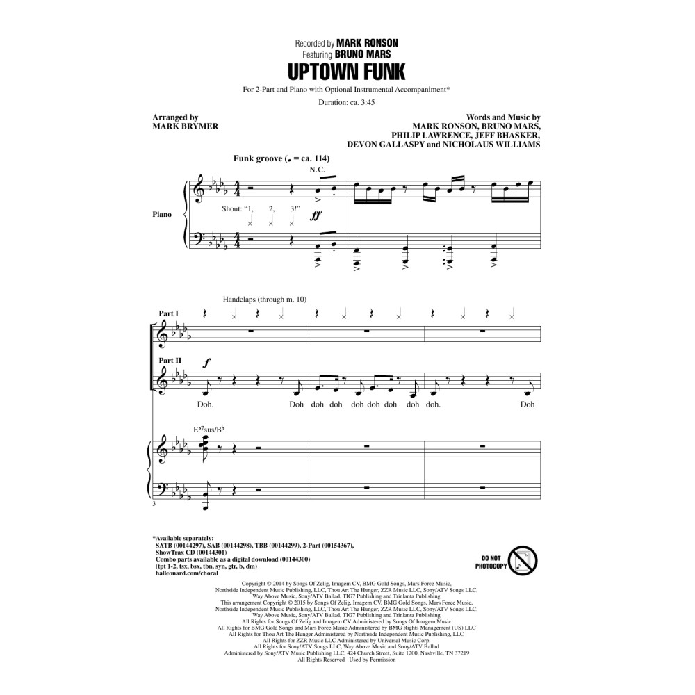 Uptown Funk (feat. Bruno Mars) (arr. Mark Brymer)