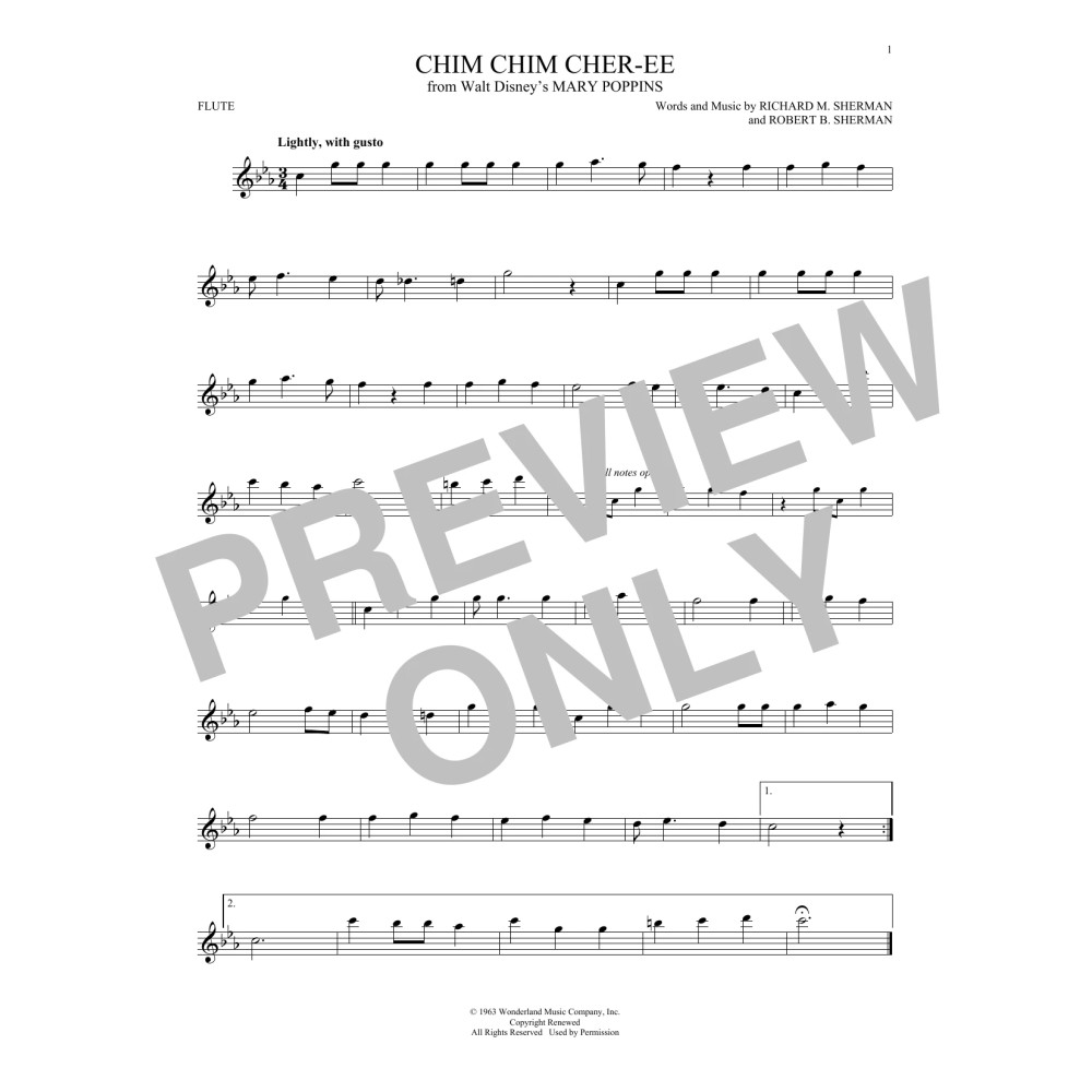 Chim Chim Cher-ee (from Mary Poppins)